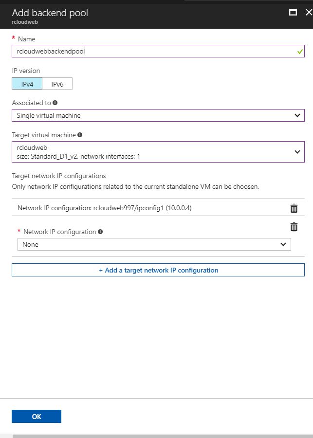 azure load banalcer _backedpool